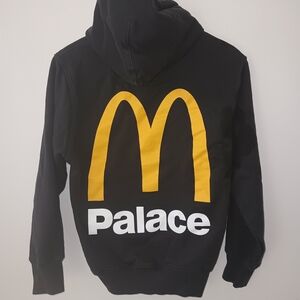 Palace Black Hoodie with Yellow Logo